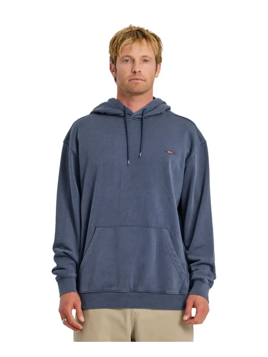 Худи с капюшоном свободного кроя Saltwater Quiksilver — изображение 1 из 3, темный джинсовый синий