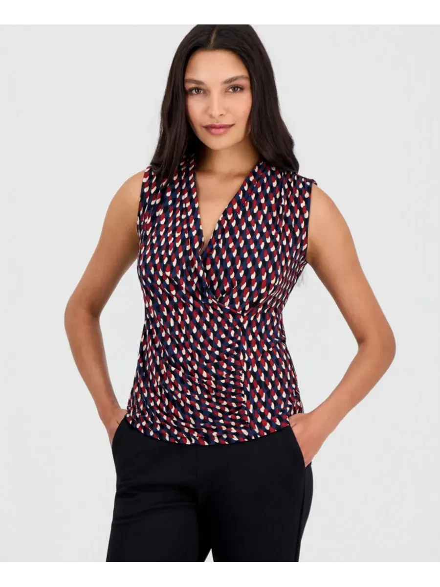 Женский топ без рукавов с запахом Anne Klein