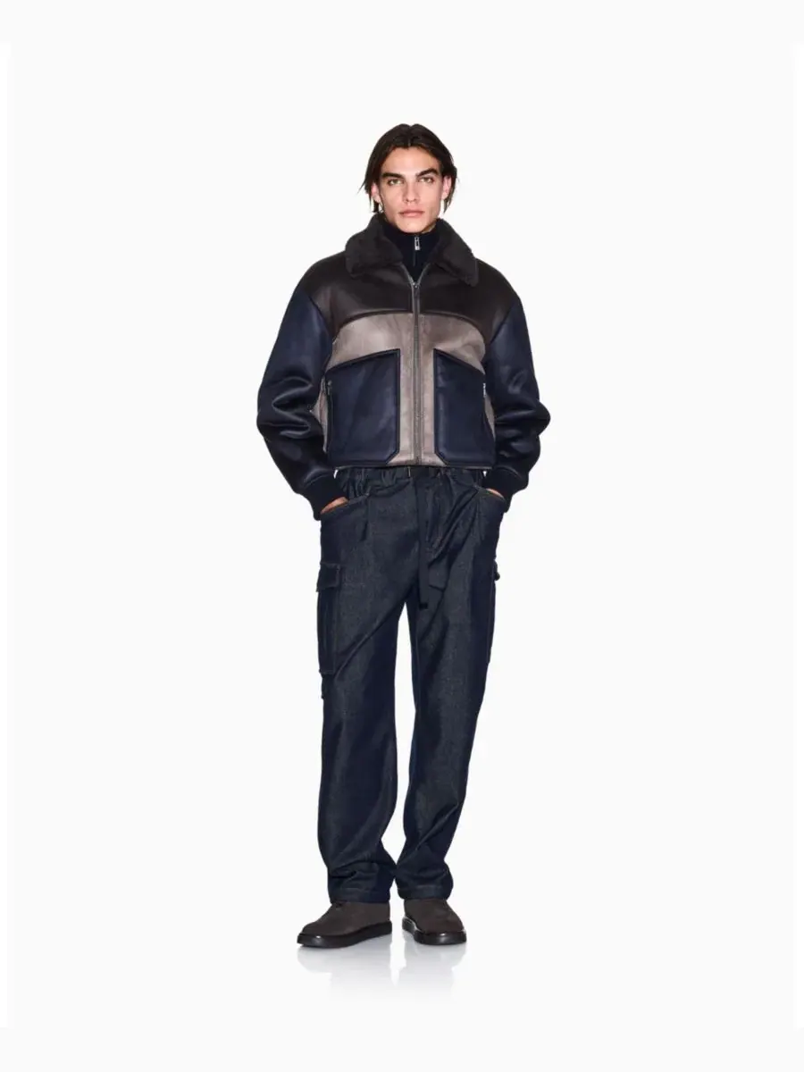 Мужские джинсы карго из стрейч-хлопка A|X Armani Exchange — изображение 2 из 4, синий джинсовый синий