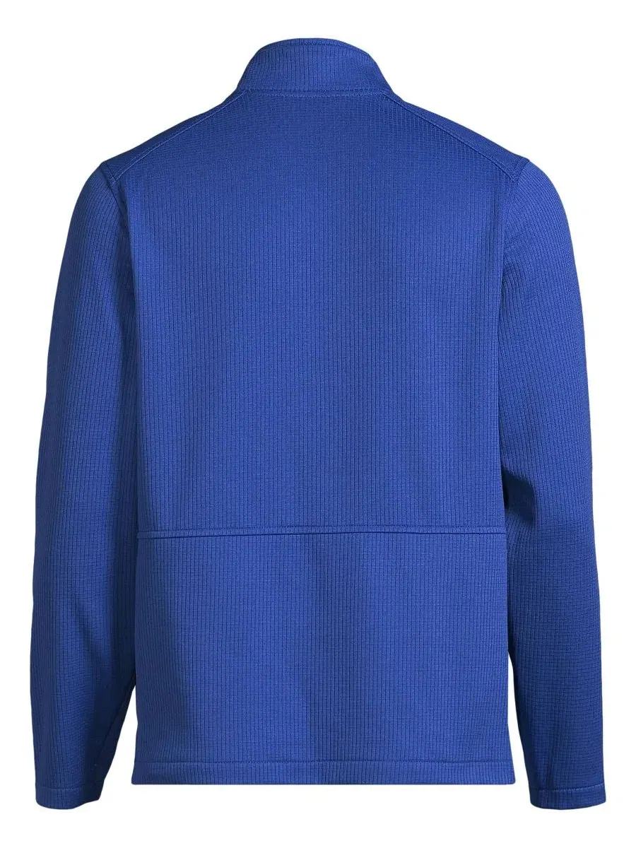 Пуловер с воротником-поло Grid Tech Snapneck Pullover Lands' End — изображение 4 из 4, темный синий