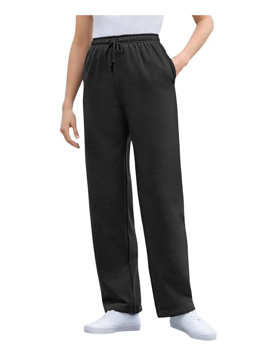 Женские спортивные штаны Within Tall Better-Fleece Pull-On с завязками Woman Within — изображение 1 из 3, черный