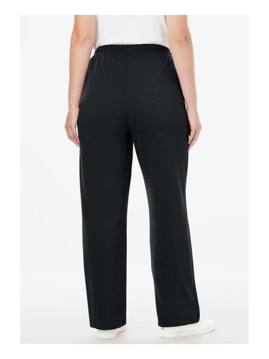 Женские спортивные штаны Within Tall Better-Fleece Pull-On с завязками Woman Within — изображение 3 из 3, черный