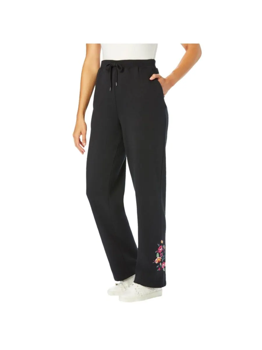 Женские спортивные штаны Within Tall Better-Fleece Pull-On с завязками Woman Within — изображение 1 из 3, черный