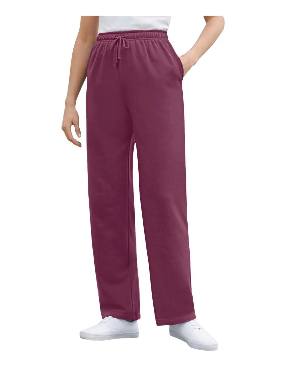 Женские спортивные штаны Within Tall Better-Fleece Pull-On с завязками Woman Within — изображение 1 из 3, бордовый
