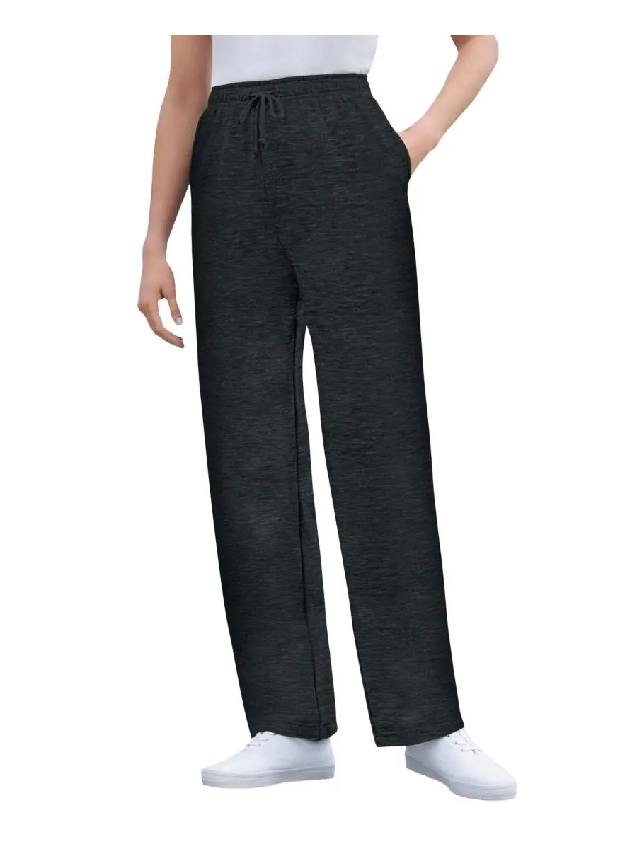Женские спортивные штаны Within Tall Better-Fleece Pull-On с завязками Woman Within — изображение 1 из 3, темно-серый
