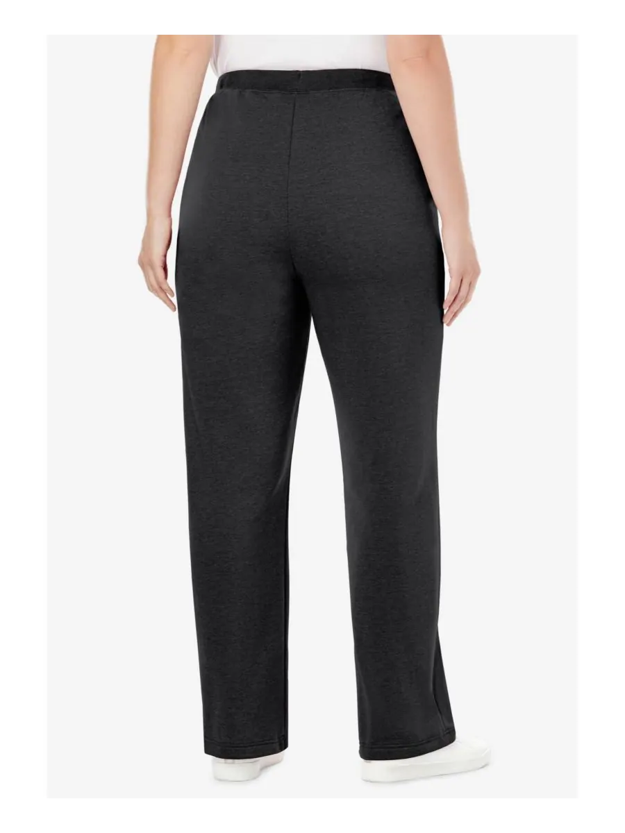 Женские спортивные штаны Within Tall Better-Fleece Pull-On с завязками Woman Within — изображение 2 из 3, темно-серый