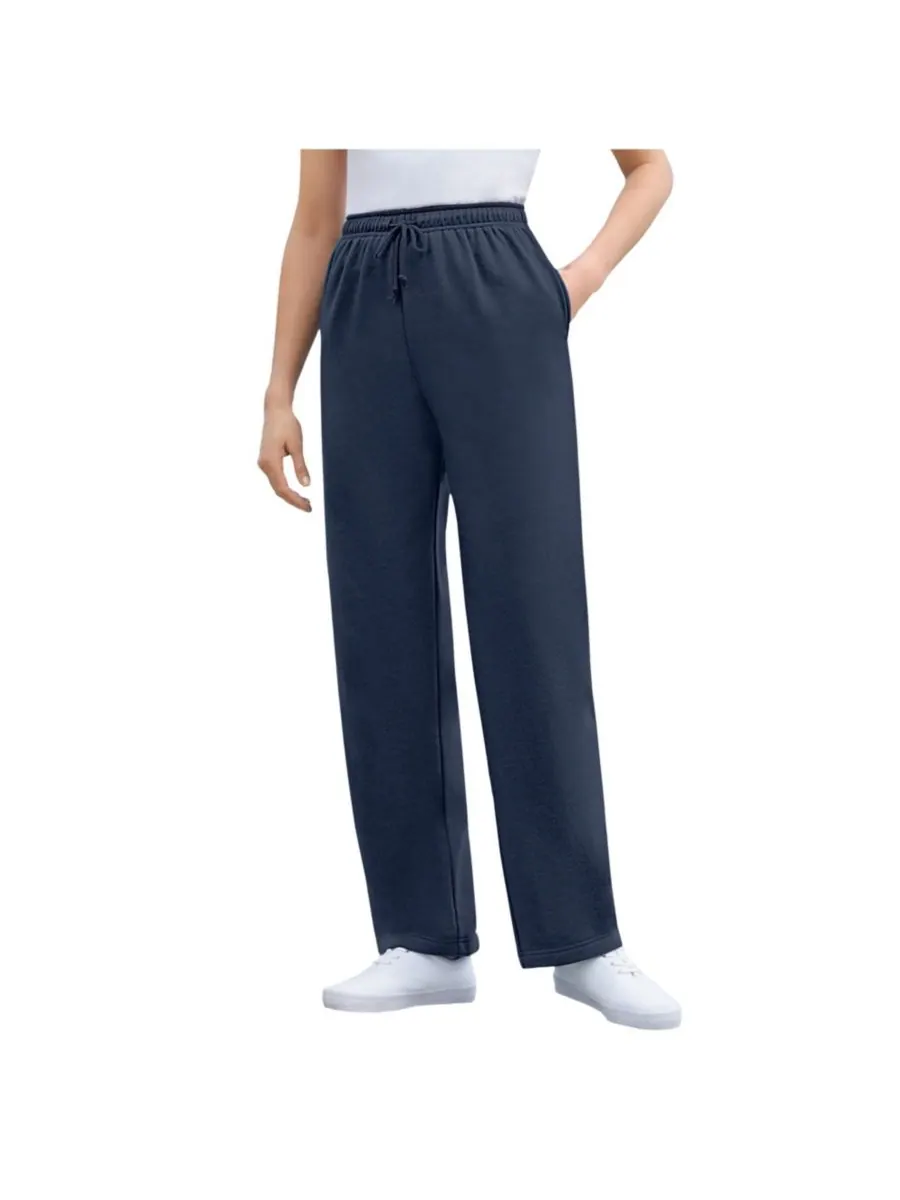 Женские спортивные штаны Within Tall Better-Fleece Pull-On с завязками Woman Within — изображение 1 из 3, темно-синий
