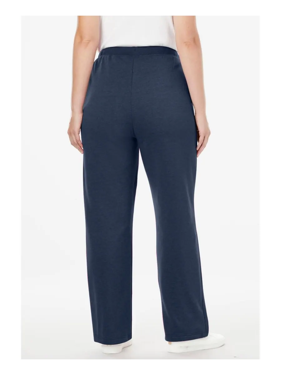 Женские спортивные штаны Within Tall Better-Fleece Pull-On с завязками Woman Within — изображение 2 из 3, темно-синий