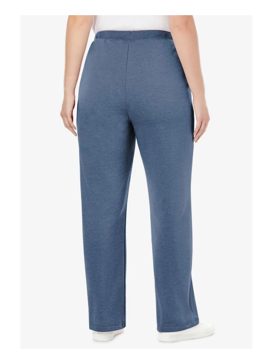 Женские спортивные штаны Within Tall Better-Fleece Pull-On с завязками Woman Within — изображение 2 из 3, темно-синий