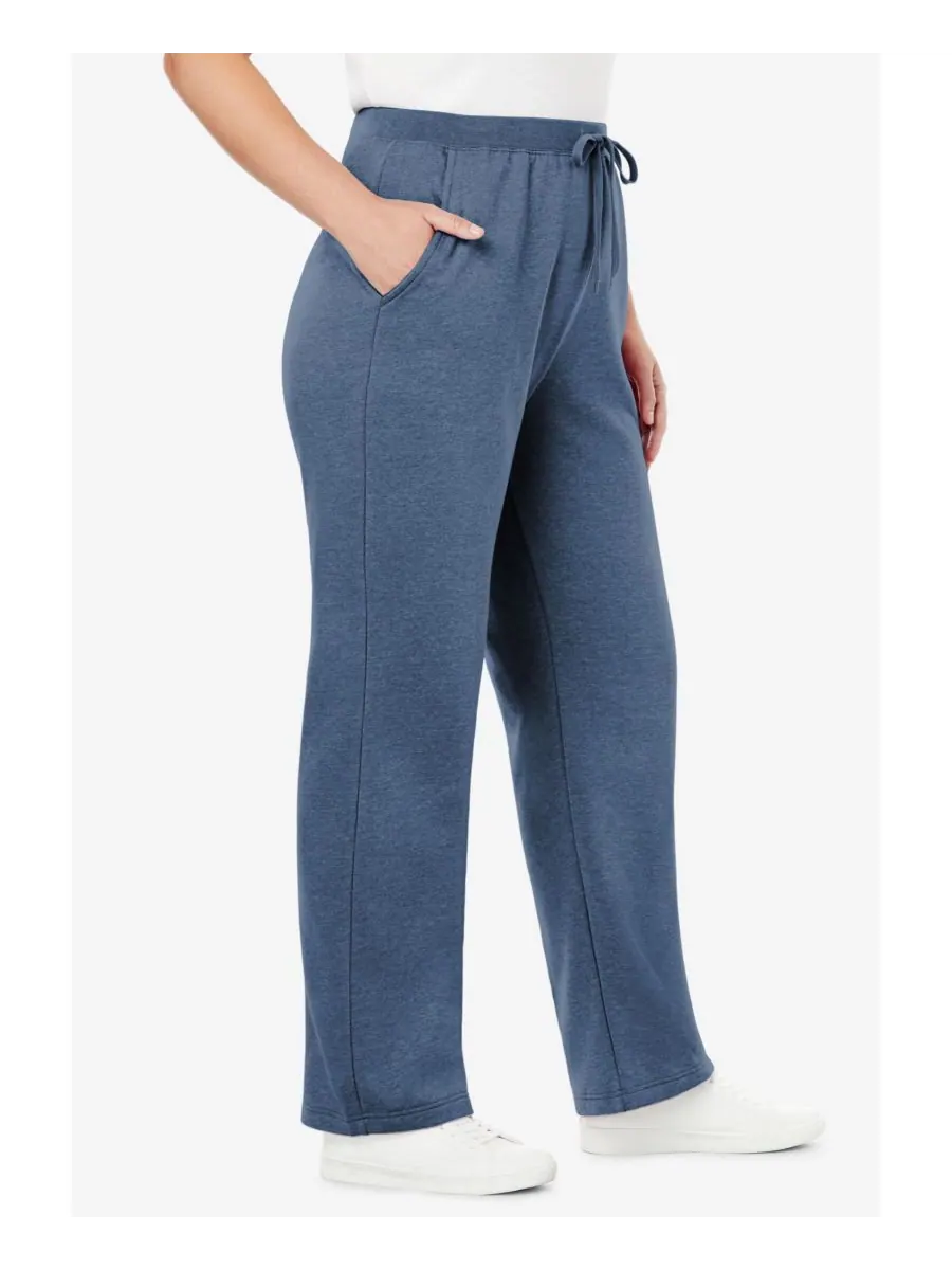 Женские спортивные штаны Within Tall Better-Fleece Pull-On с завязками Woman Within — изображение 3 из 3, темно-синий