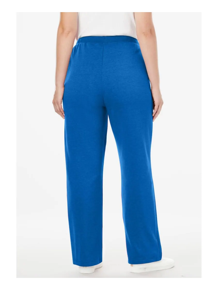 Женские спортивные штаны Within Tall Better-Fleece Pull-On с завязками Woman Within — изображение 2 из 3, синий
