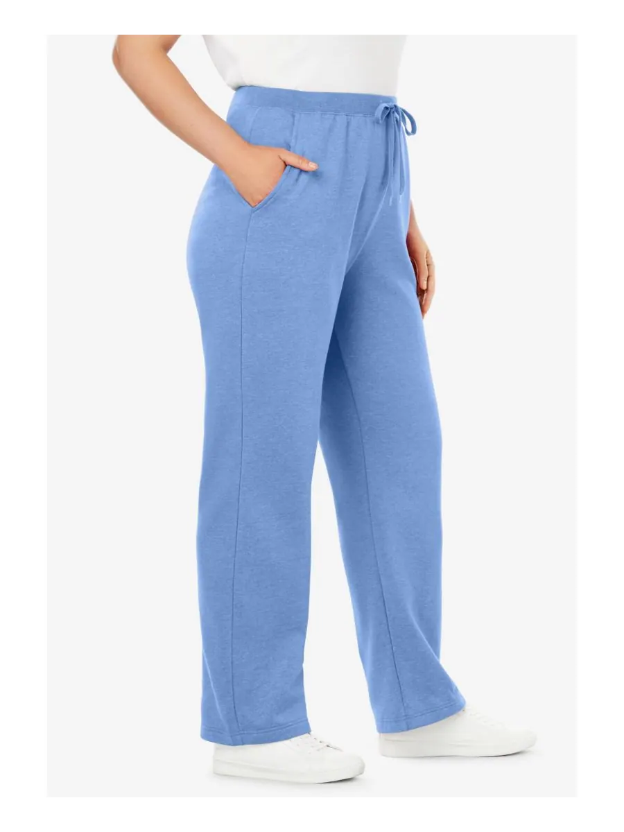 Женские спортивные штаны Within Tall Better-Fleece Pull-On с завязками Woman Within — изображение 3 из 3, синий