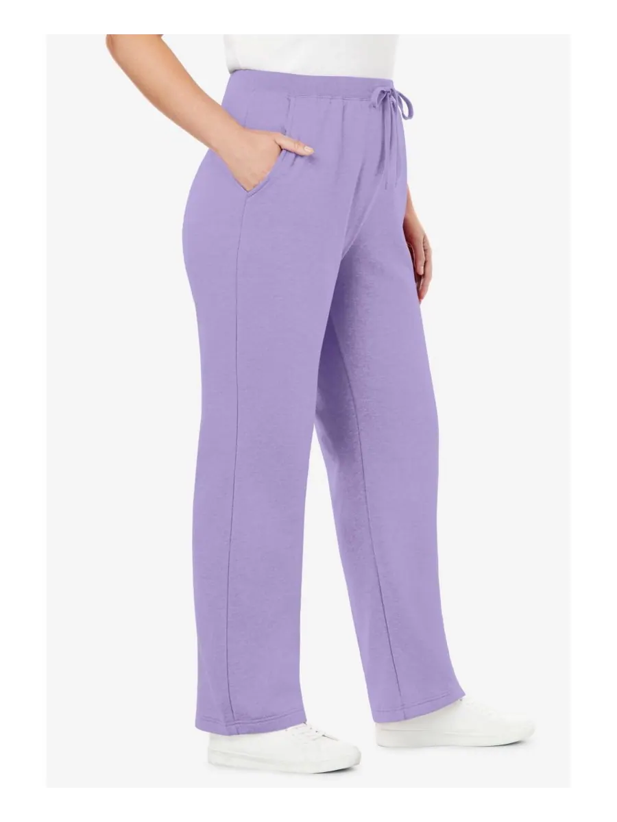 Женские спортивные штаны Within Tall Better-Fleece Pull-On с завязками Woman Within — изображение 3 из 3, фиолетовый