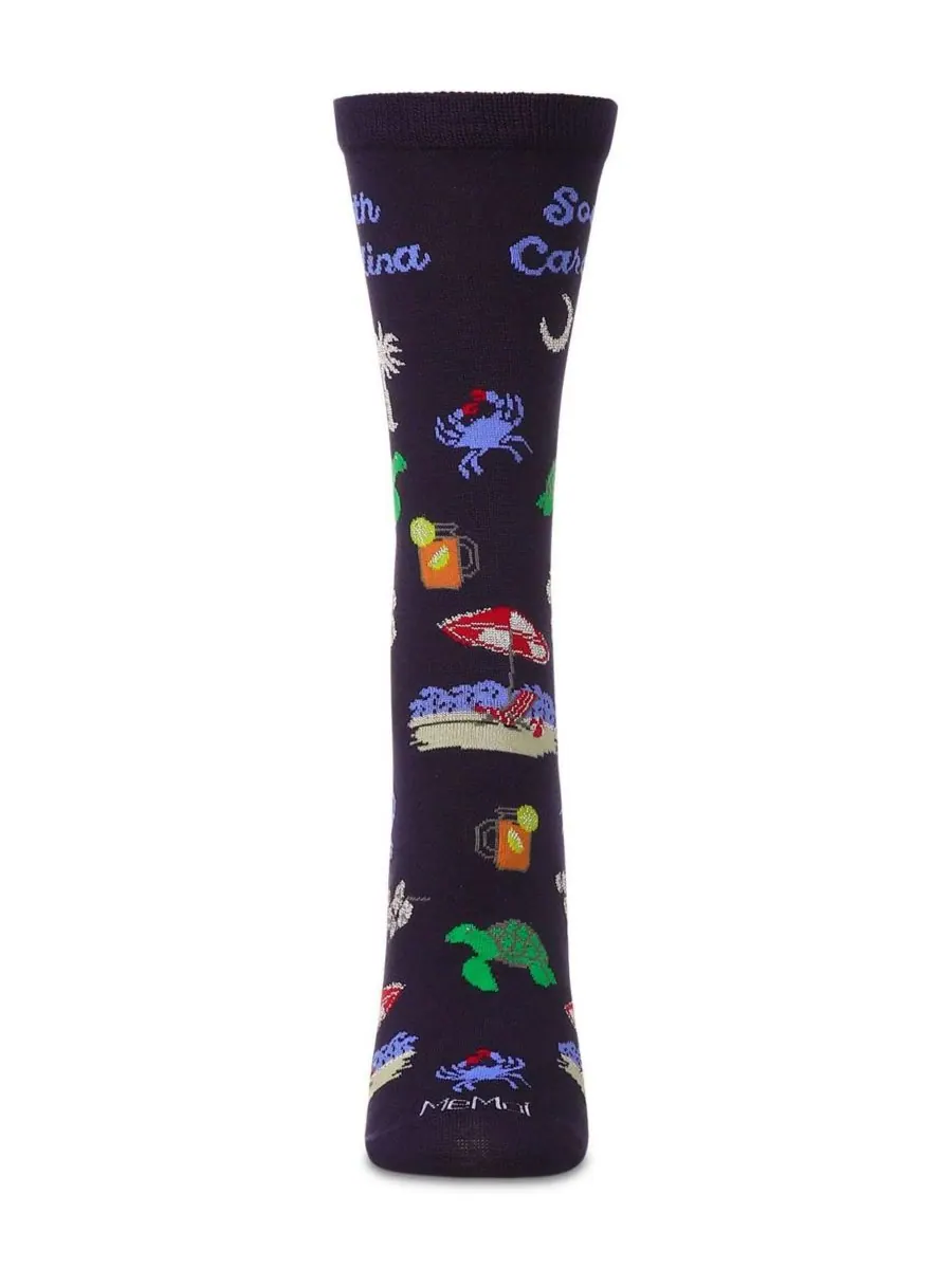 Женские носки из вискозы South Carolina Rayon Crew Socks MeMoi — изображение 2 из 3, темно-синий