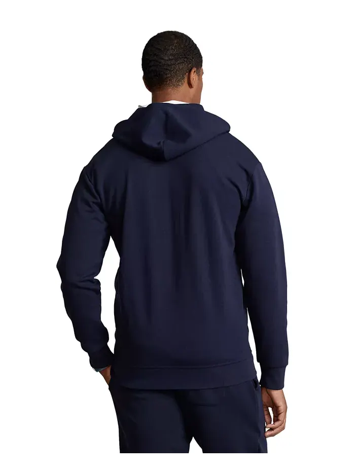 Мужская толстовка с молнией Big & Tall из двойного трикотажа Polo Ralph Lauren — изображение 2 из 4, темно-синий