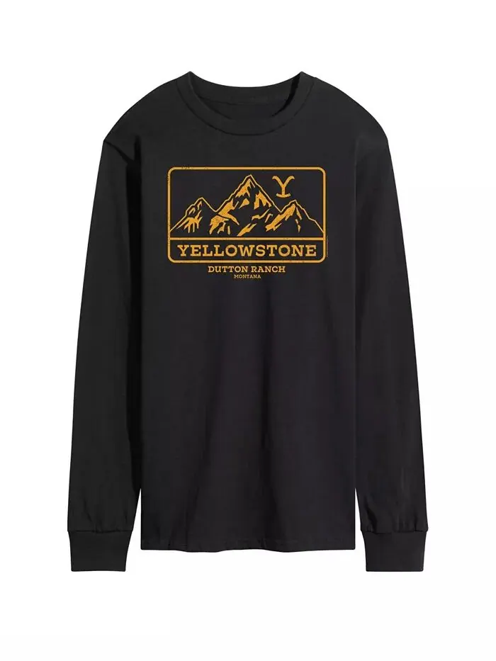 Мужская футболка с длинным рукавом Yellowstone Mountain AIRWAVES — изображение 1 из 2, черный