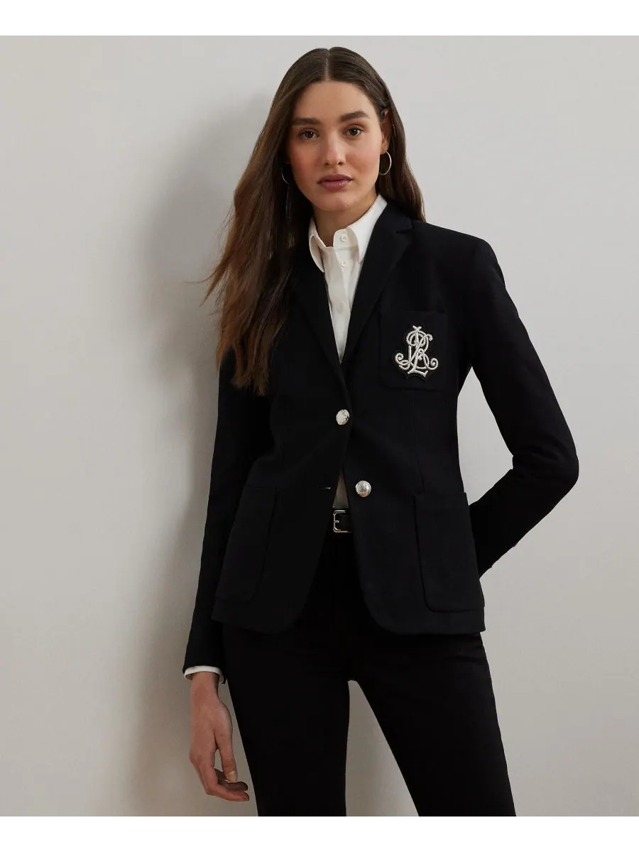Жаккардовый блейзер с вышивкой булиньон, размеры P/XS-3X Lauren Ralph Lauren