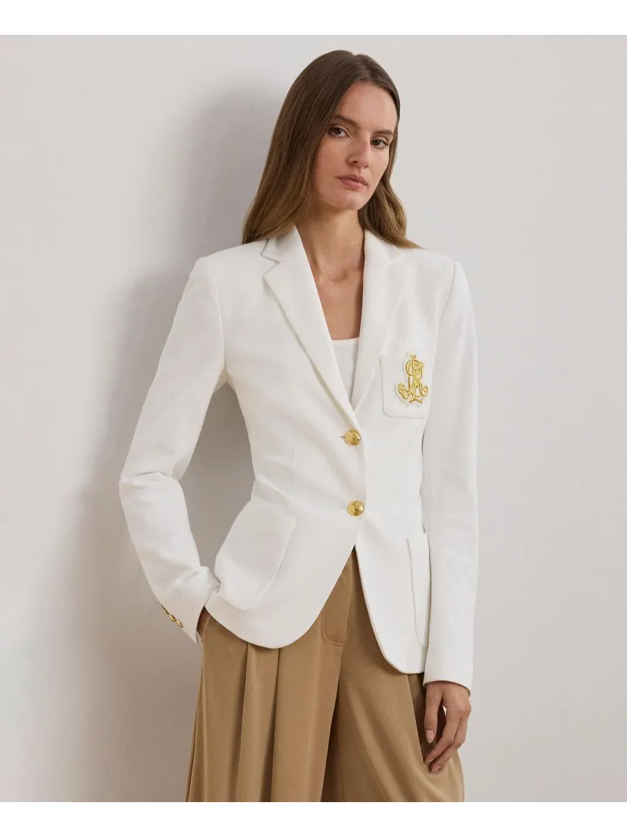 Жаккардовый блейзер с вышивкой булиньон, размеры P/XS-3X Lauren Ralph Lauren