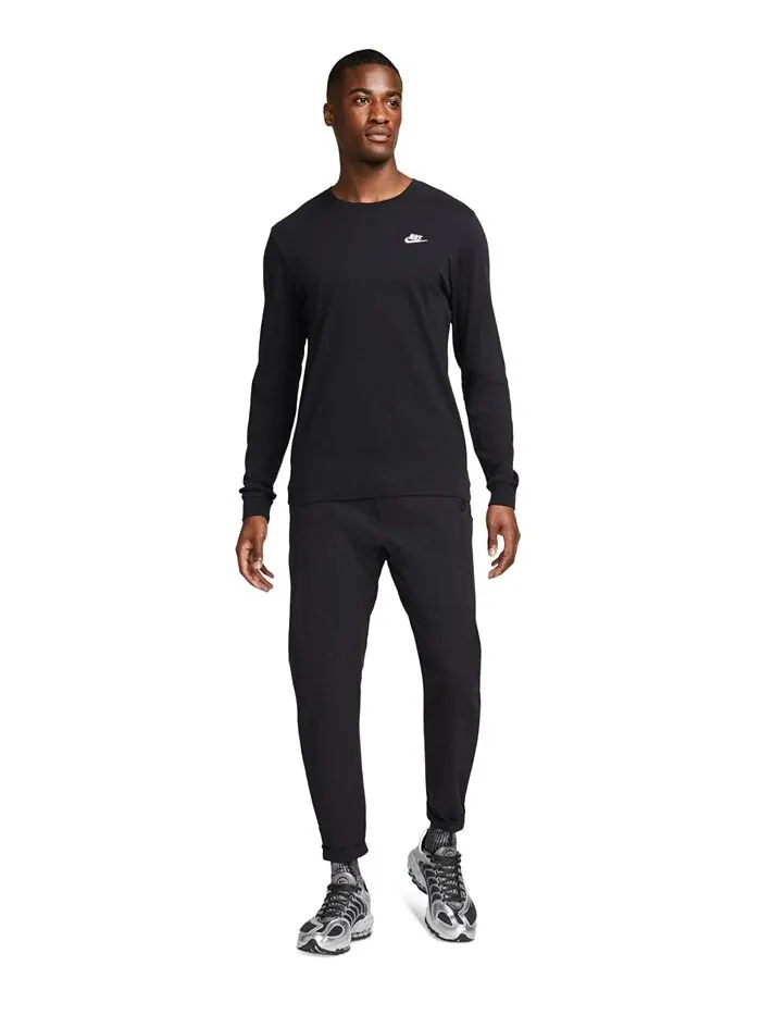Мужская спортивная футболка с длинным рукавом Club Nike — изображение 4 из 4, черный