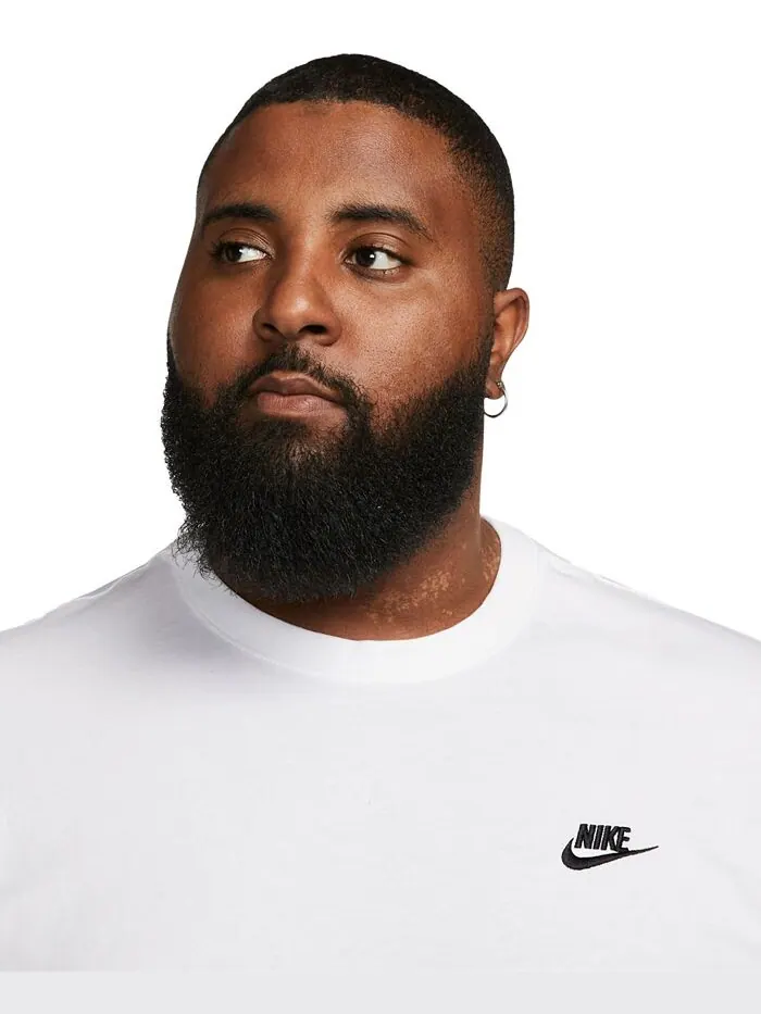 Мужская спортивная футболка с длинным рукавом Club Nike — изображение 3 из 3, белый