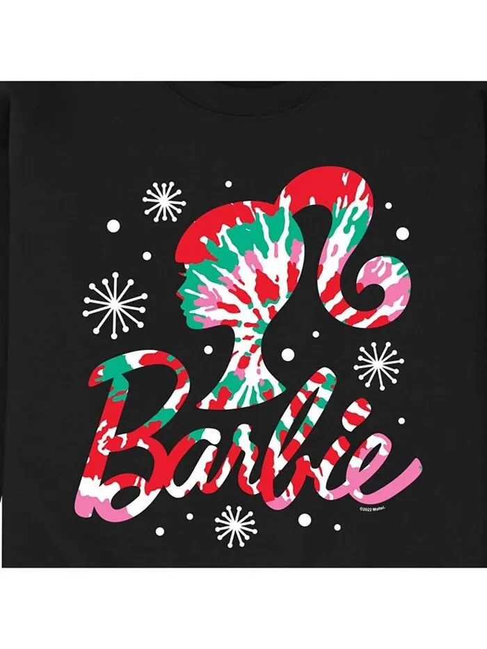 Мужская флисовая футболка Barbie Holiday Crew AIRWAVES — изображение 3 из 3, черный