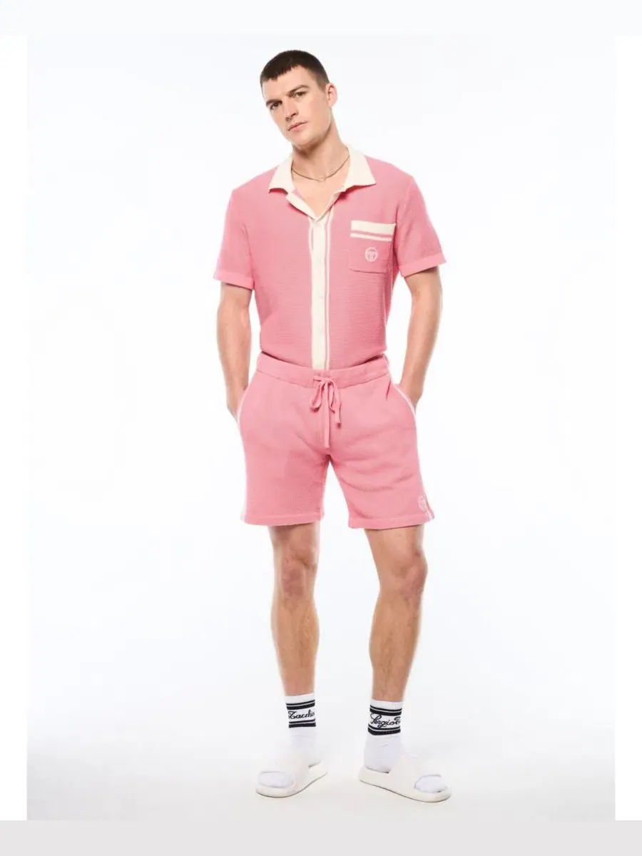 Шорты с контрастными лампасами Fratelli Crochet Cabana Short Sergio Tacchini — розовый