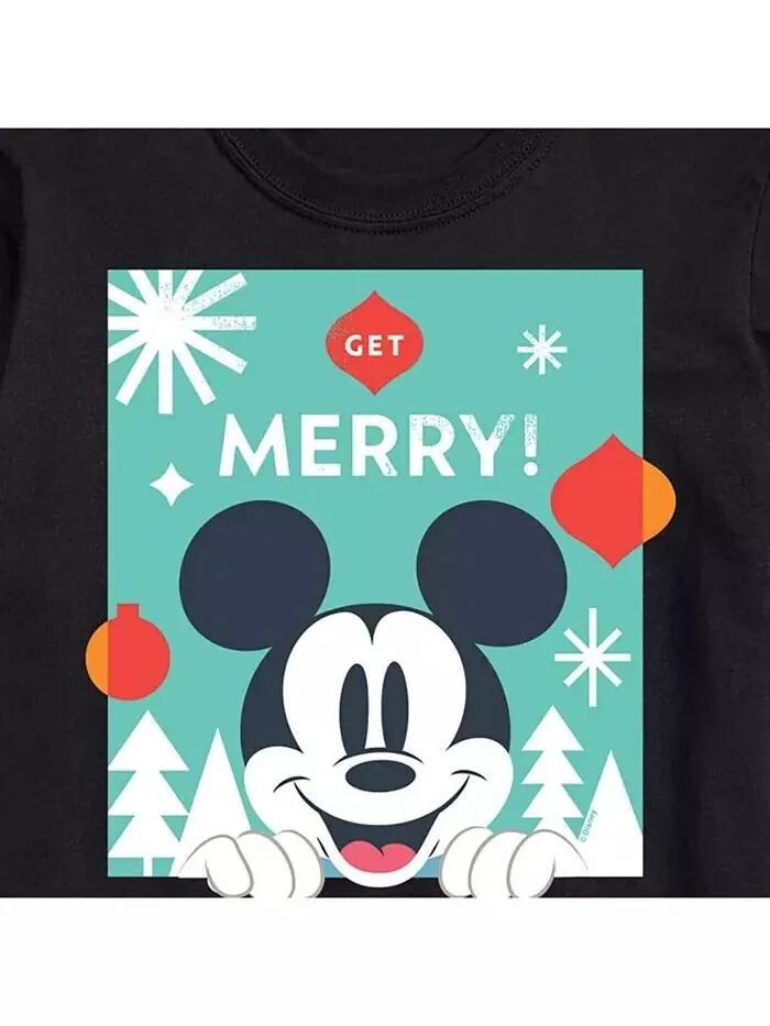 Мужская футболка Disney Holiday с короткими рукавами AIRWAVES — изображение 3 из 3, черный