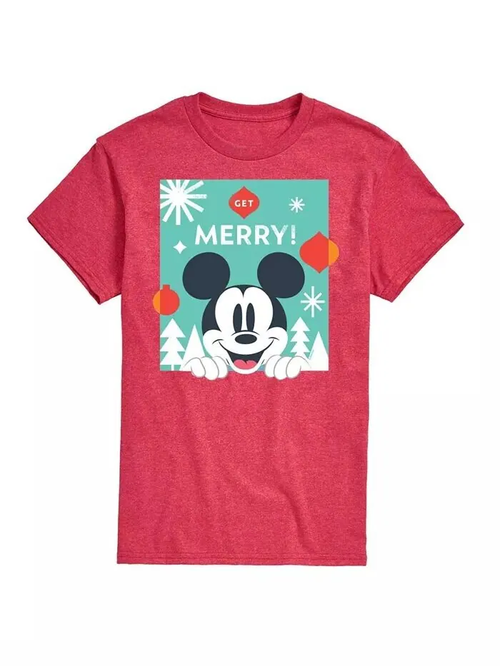 Мужская футболка Disney Holiday с короткими рукавами AIRWAVES — изображение 1 из 3, красный