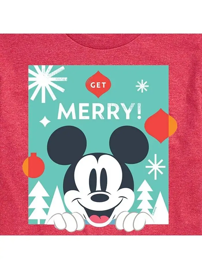 Мужская футболка Disney Holiday с короткими рукавами AIRWAVES — изображение 3 из 3, красный
