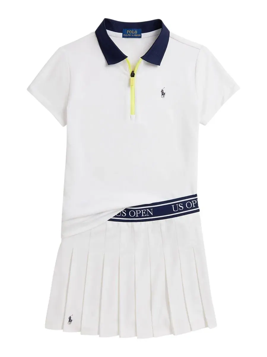 Комплект поло и юбки-шорт Polo Ralph Lauren — изображение 1 из 4, белый