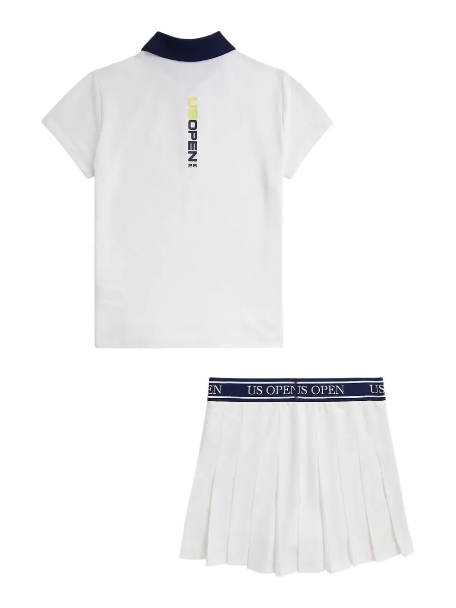 Комплект поло и юбки-шорт Polo Ralph Lauren — изображение 2 из 4, белый