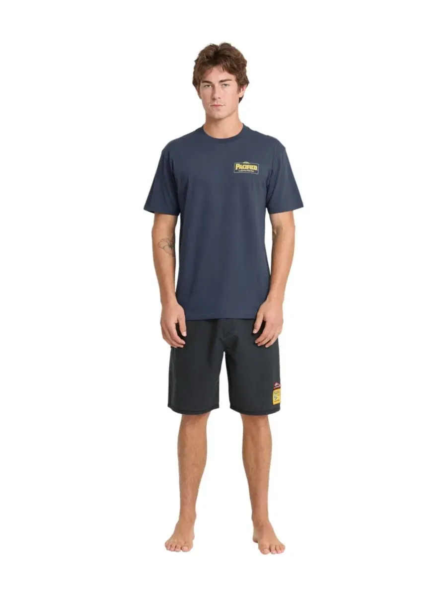 Футболка мужская с коротким рукавом Pacifico Sayulita Cruising Crewneck Quiksilver — изображение 2 из 7, синий