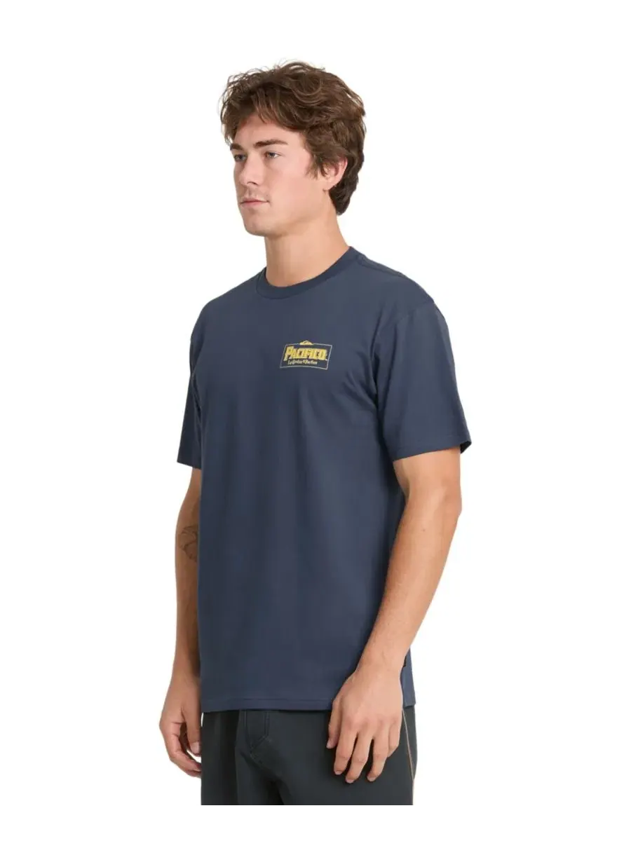 Футболка мужская с коротким рукавом Pacifico Sayulita Cruising Crewneck Quiksilver — изображение 3 из 7, синий