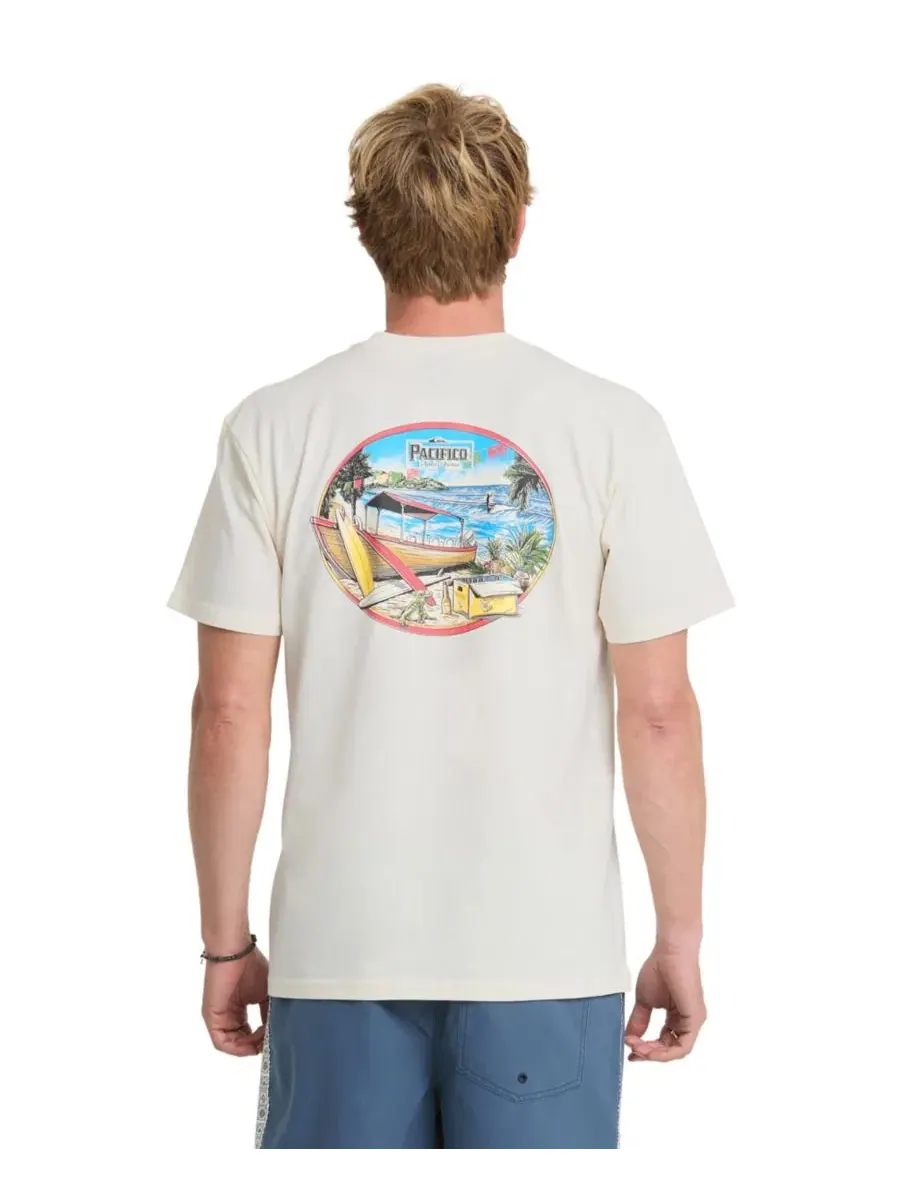 Футболка с коротким рукавом Pacifico Sayulita Cruising Quiksilver — изображение 1 из 7, белый