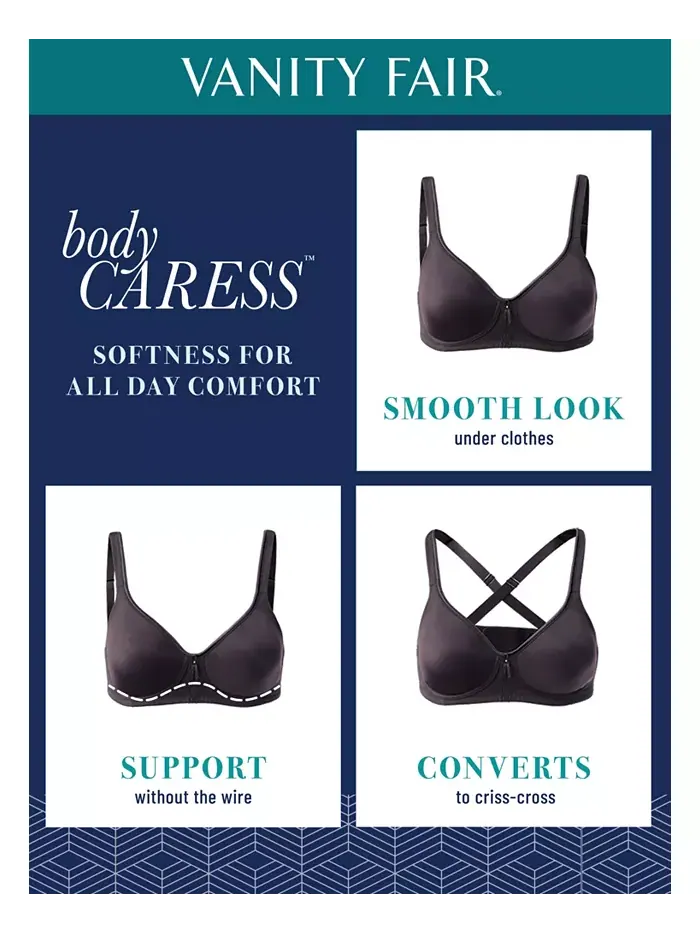 Бюстгальтер Body Caress Full Coverage Wireless 72335 Vanity Fair — изображение 7 из 7, черный