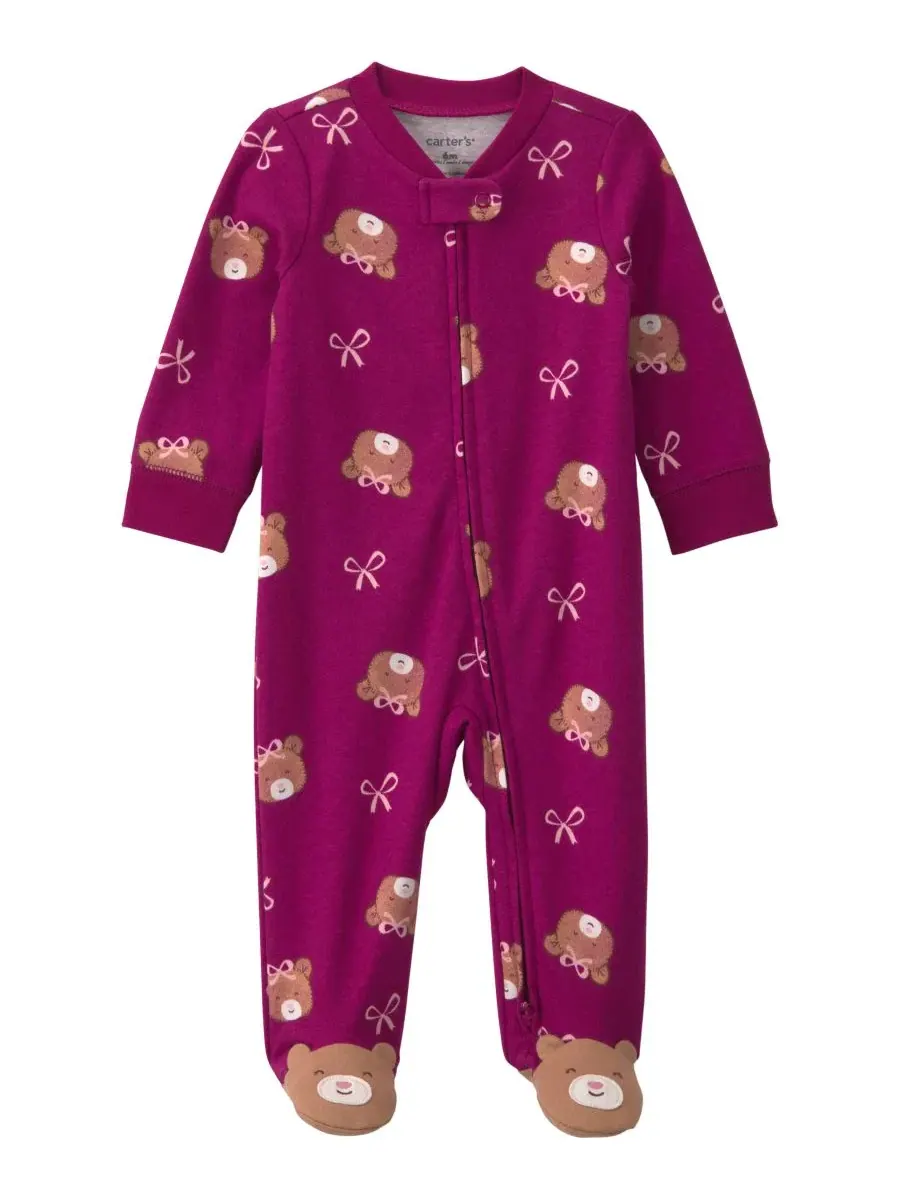 Детский комбинезон для сна с длинным рукавом, 2-way zip Carter's