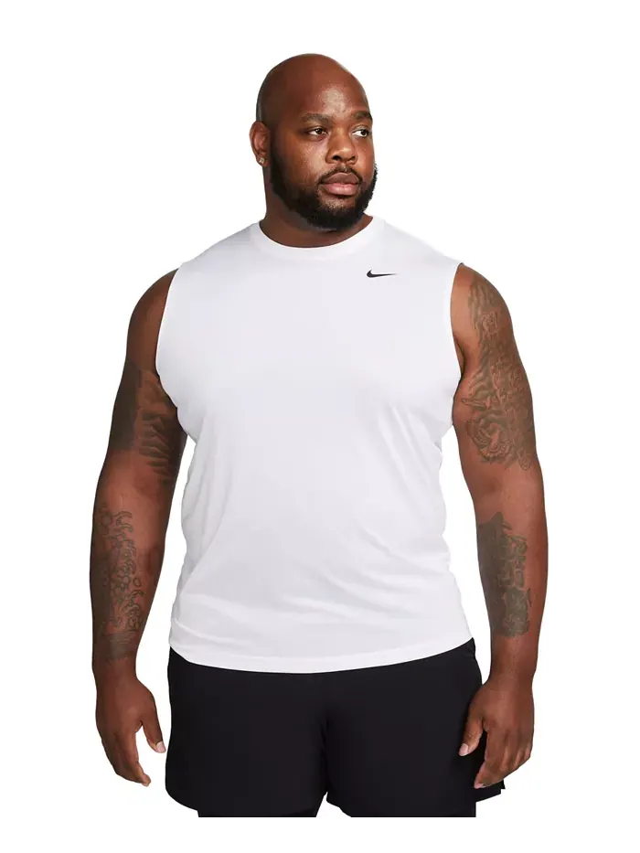 Мужская майка для фитнеса Legend Dri-FIT без рукавов Nike — изображение 1 из 7, белый/черный
