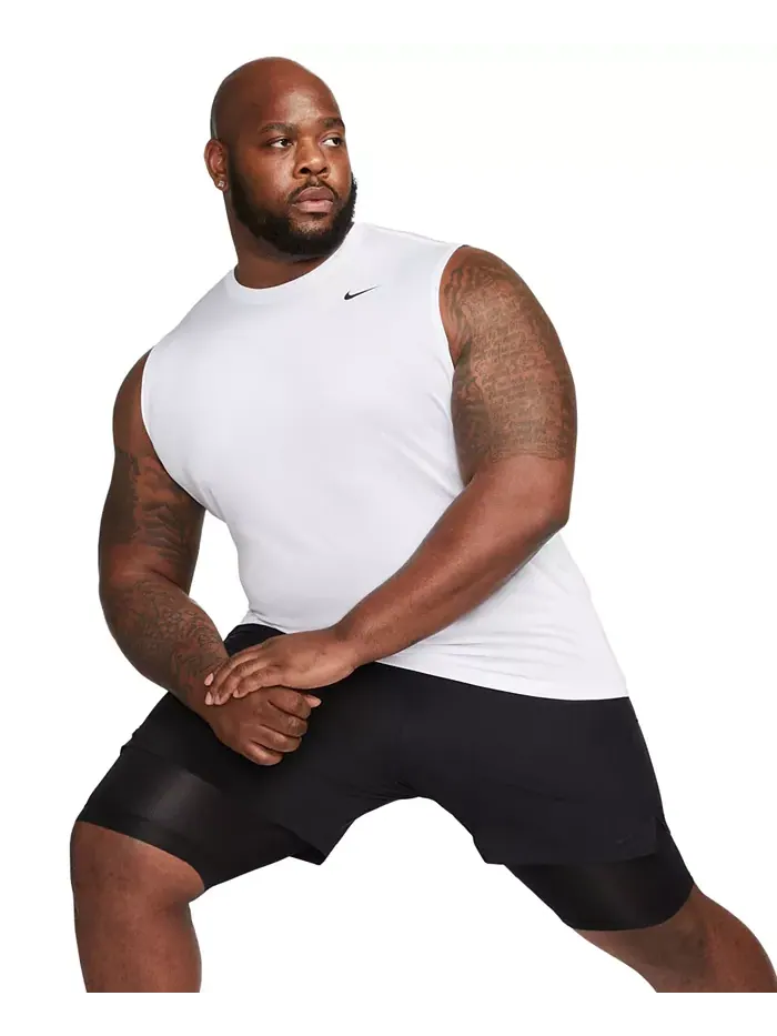 Мужская майка для фитнеса Legend Dri-FIT без рукавов Nike — изображение 2 из 7, белый/черный