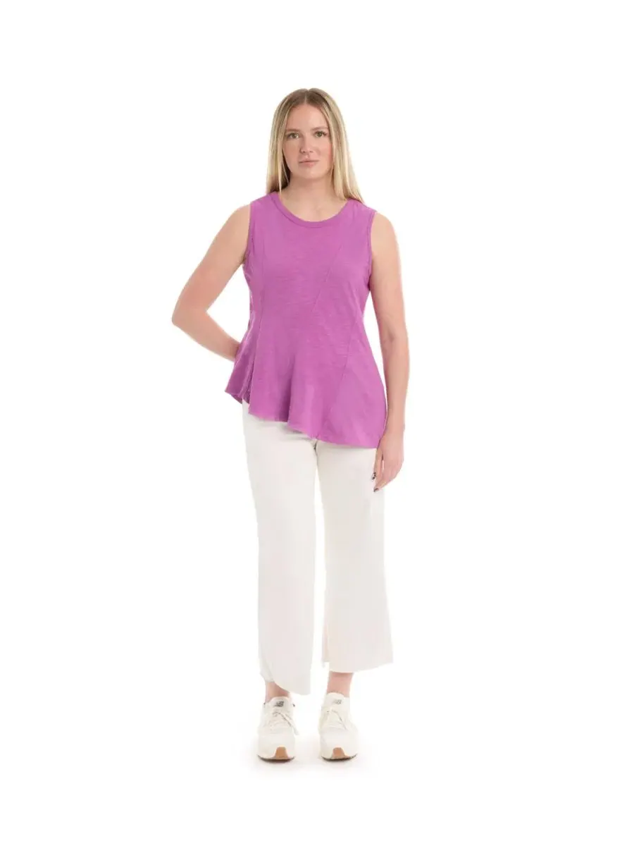 Топ без рукавов с асимметричным низом, модель Asymmetric Seam Shell Tee WILT — изображение 2 из 6, глубокий орхидеум