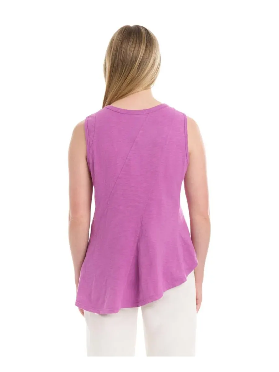 Топ без рукавов с асимметричным низом, модель Asymmetric Seam Shell Tee WILT — изображение 3 из 6, глубокий орхидеум