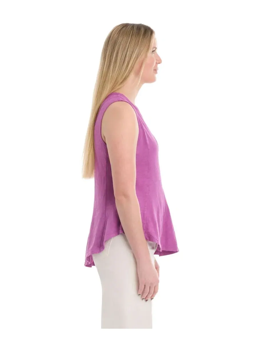 Топ без рукавов с асимметричным низом, модель Asymmetric Seam Shell Tee WILT — изображение 4 из 6, глубокий орхидеум