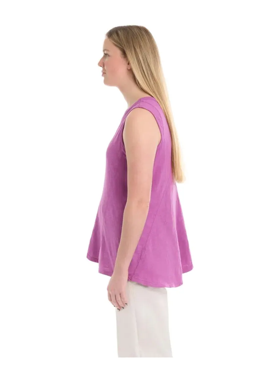 Топ без рукавов с асимметричным низом, модель Asymmetric Seam Shell Tee WILT — изображение 5 из 6, глубокий орхидеум