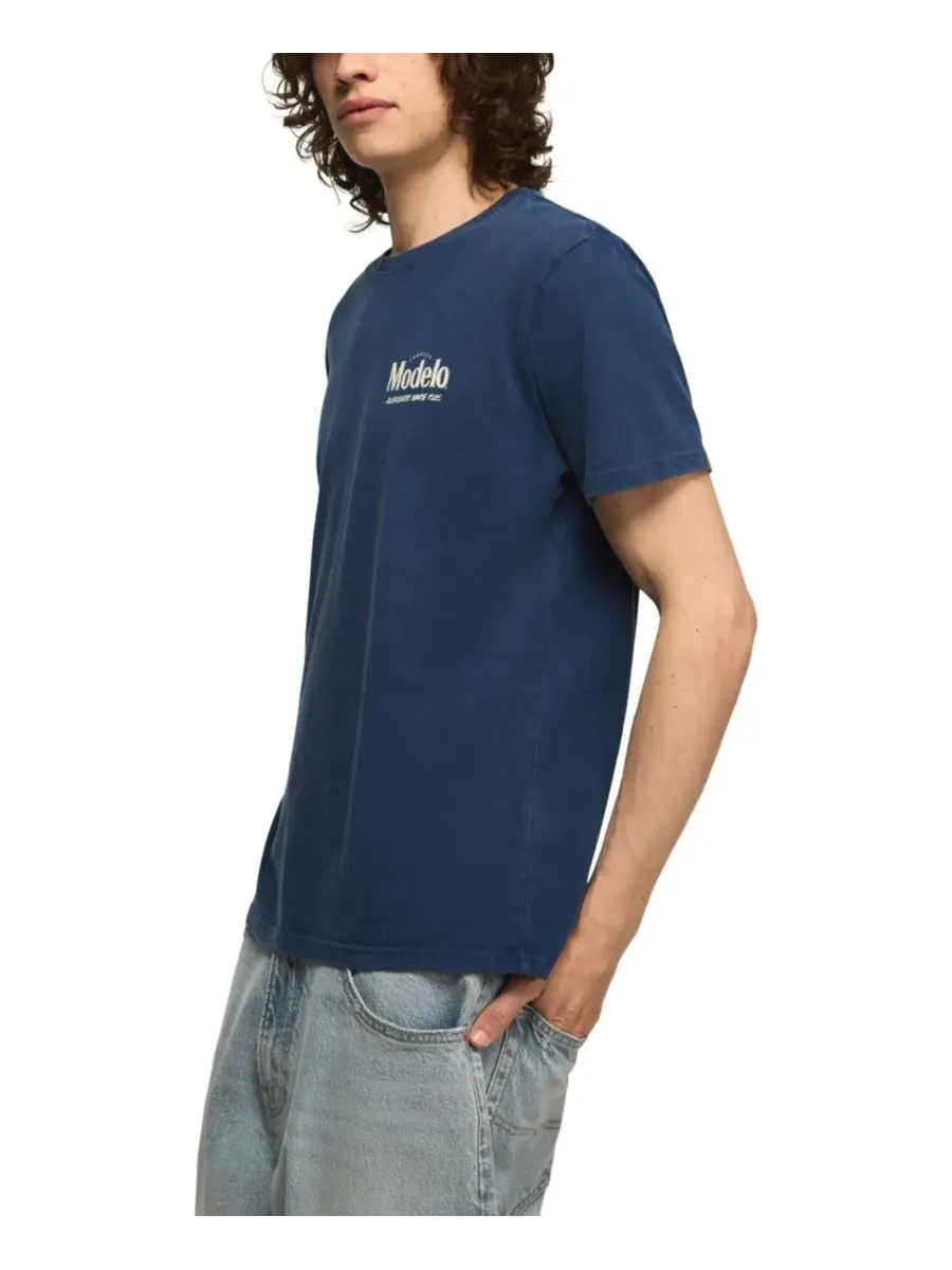 Футболка с принтом Modelo Cerveceria Lucky Brand — изображение 3 из 4, синий