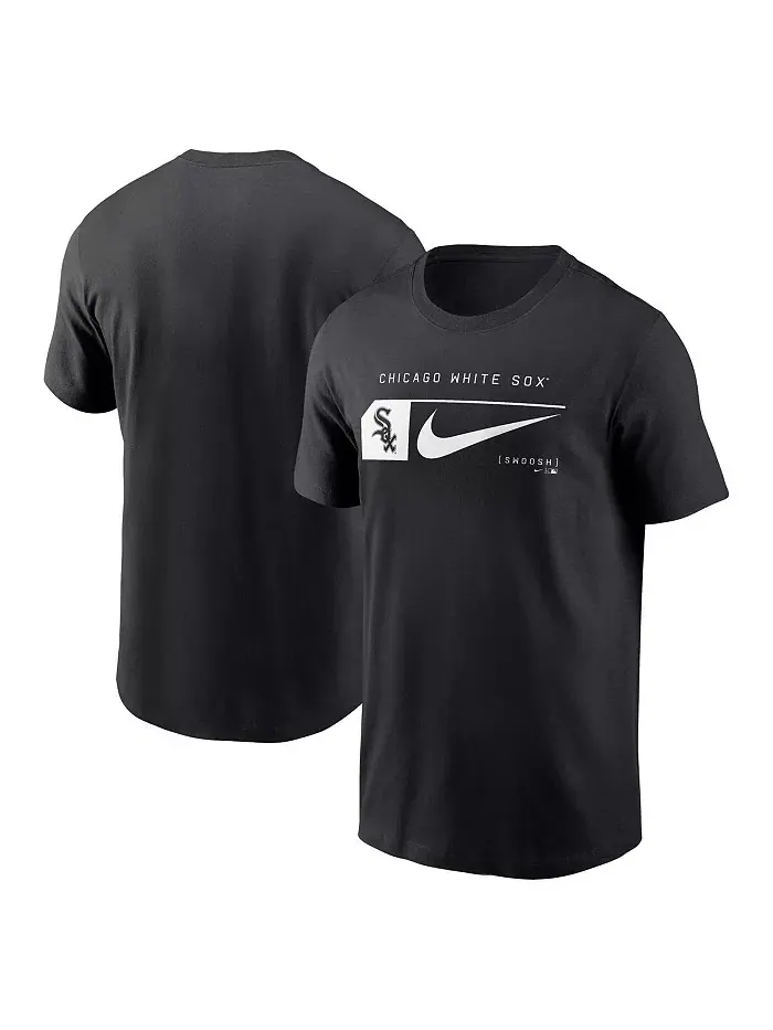 Мужская модная футболка Chicago White Sox с графическим принтом и черным свитшотом Nike — изображение 1 из 3