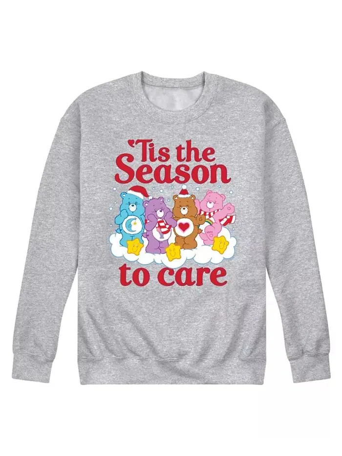 Мужская флисовая кофта Care Bears Tis The Season с длинным рукавом AIRWAVES — изображение 1 из 3, серый