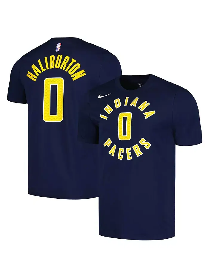 Мужская футболка Tyrese Haliburton Indiana Pacers Icon 2022/23 с именем и номером — изображение 1 из 3, синий