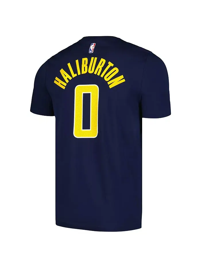 Мужская футболка Tyrese Haliburton Indiana Pacers Icon 2022/23 с именем и номером — изображение 2 из 3, синий