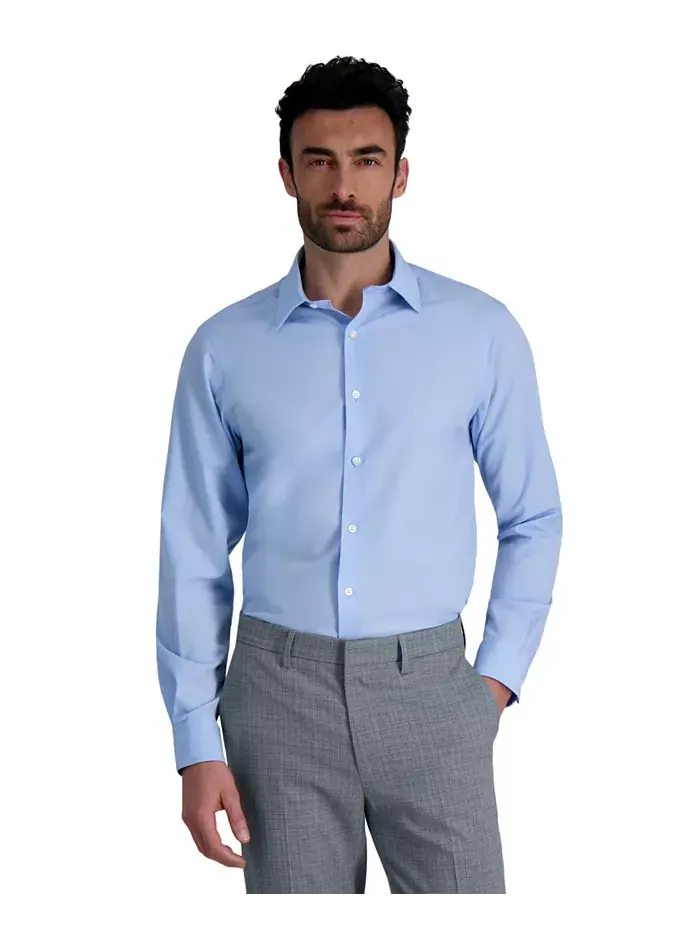 Мужская классическая рубашка Smart Wash Haggar — изображение 1 из 7, синий