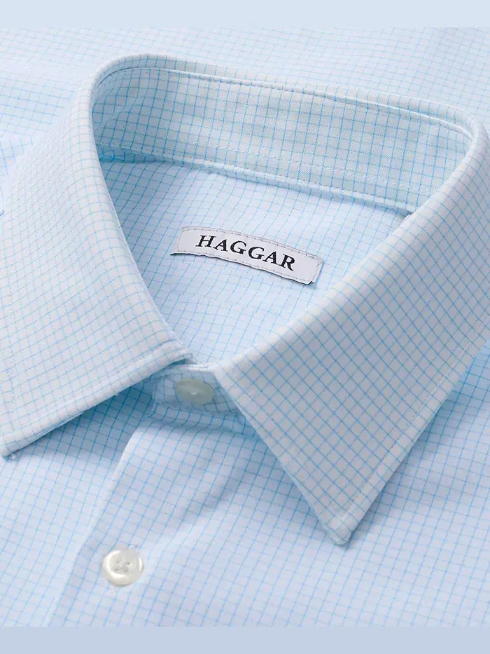 Мужская классическая рубашка Smart Wash Haggar — изображение 4 из 7, синий