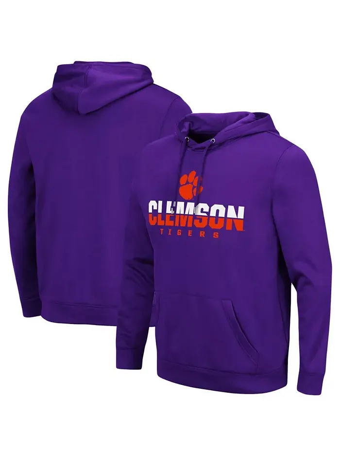 Мужская толстовка с капюшоном Clemson Tigers Lantern Colosseum — изображение 1 из 5, фиолетовый